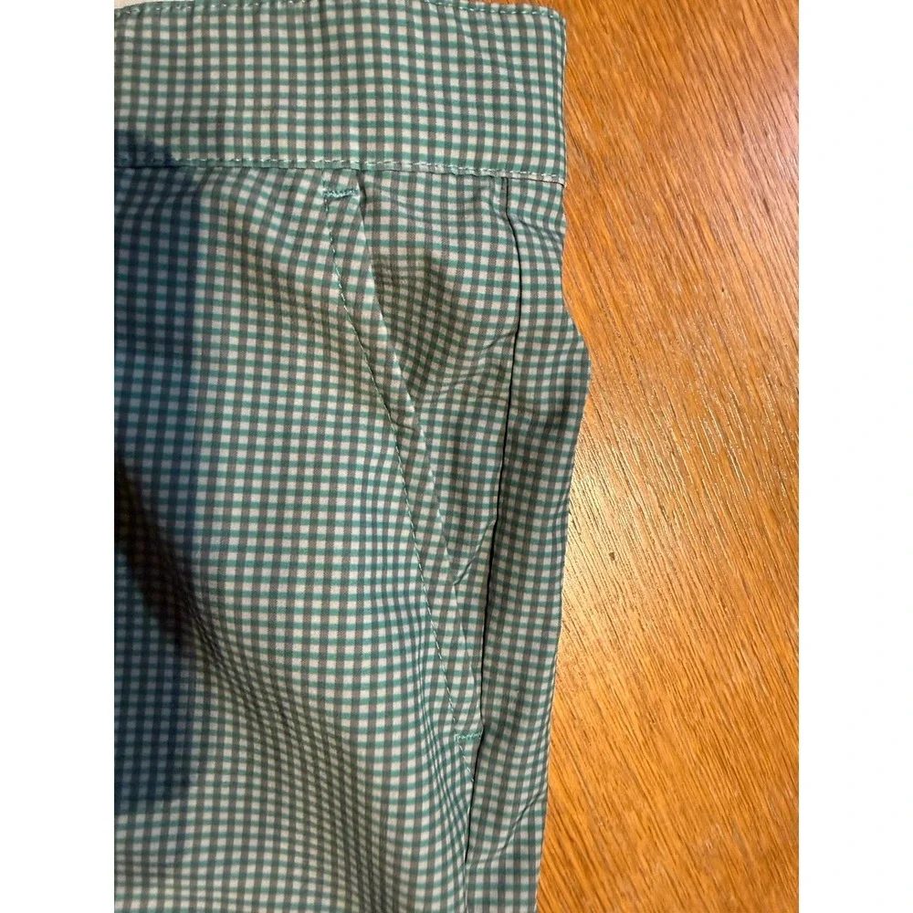 Adidas Golf Shorts Men's 36x9‎ Green Check Lightweight Chino Performance Stretch